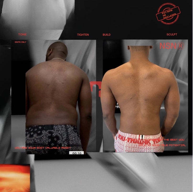 Chris Frills, before and after