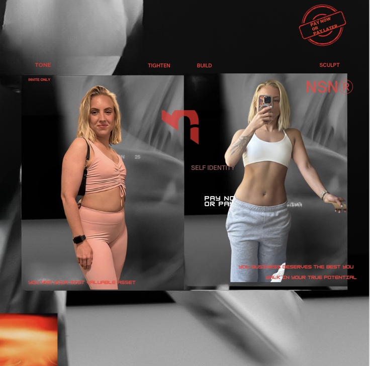 Jaclyn, front abs transformation